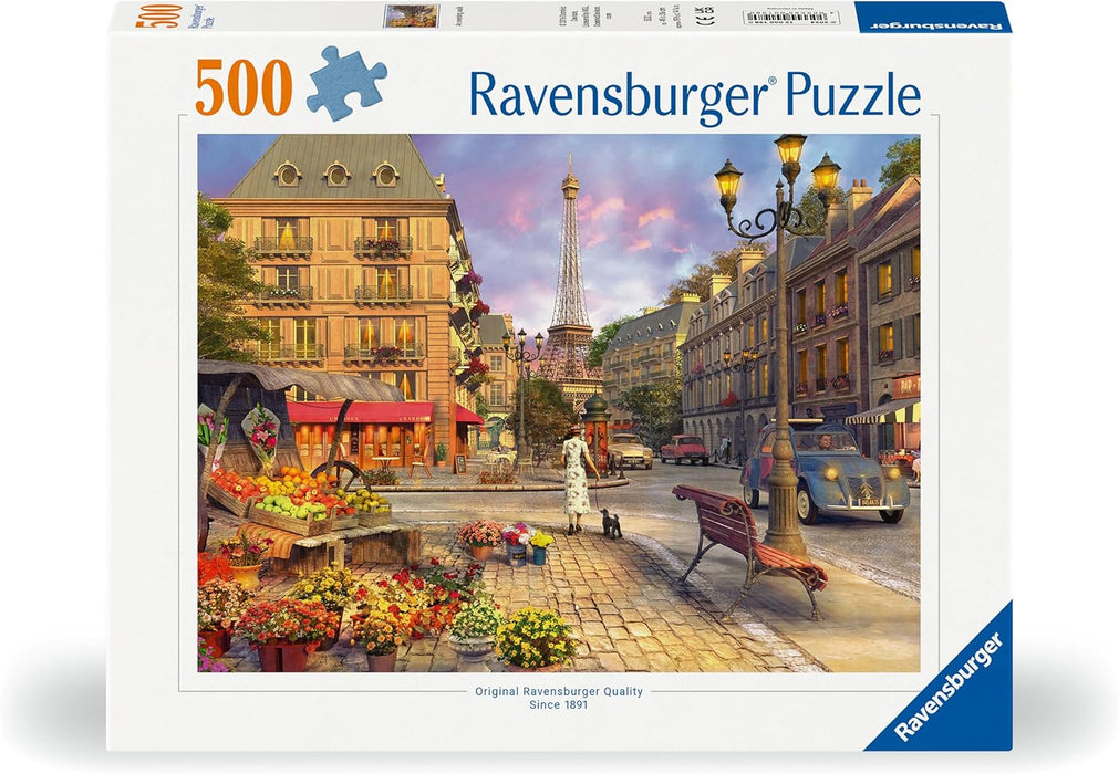 Ravensburger 12000198 - An Evening Walk - 500 pieces jigsaw puzzle – Puzzle for adults and kids age 12 years up, Paris jigsaw