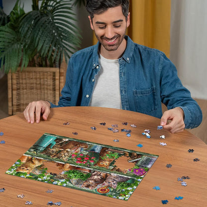 Ravensburger Puzzle 12000205 - Katzen im Regal - 500 Teile Puzzle für Erwachsene und Kinder ab 12 Jahren, Tier-Puzzle
