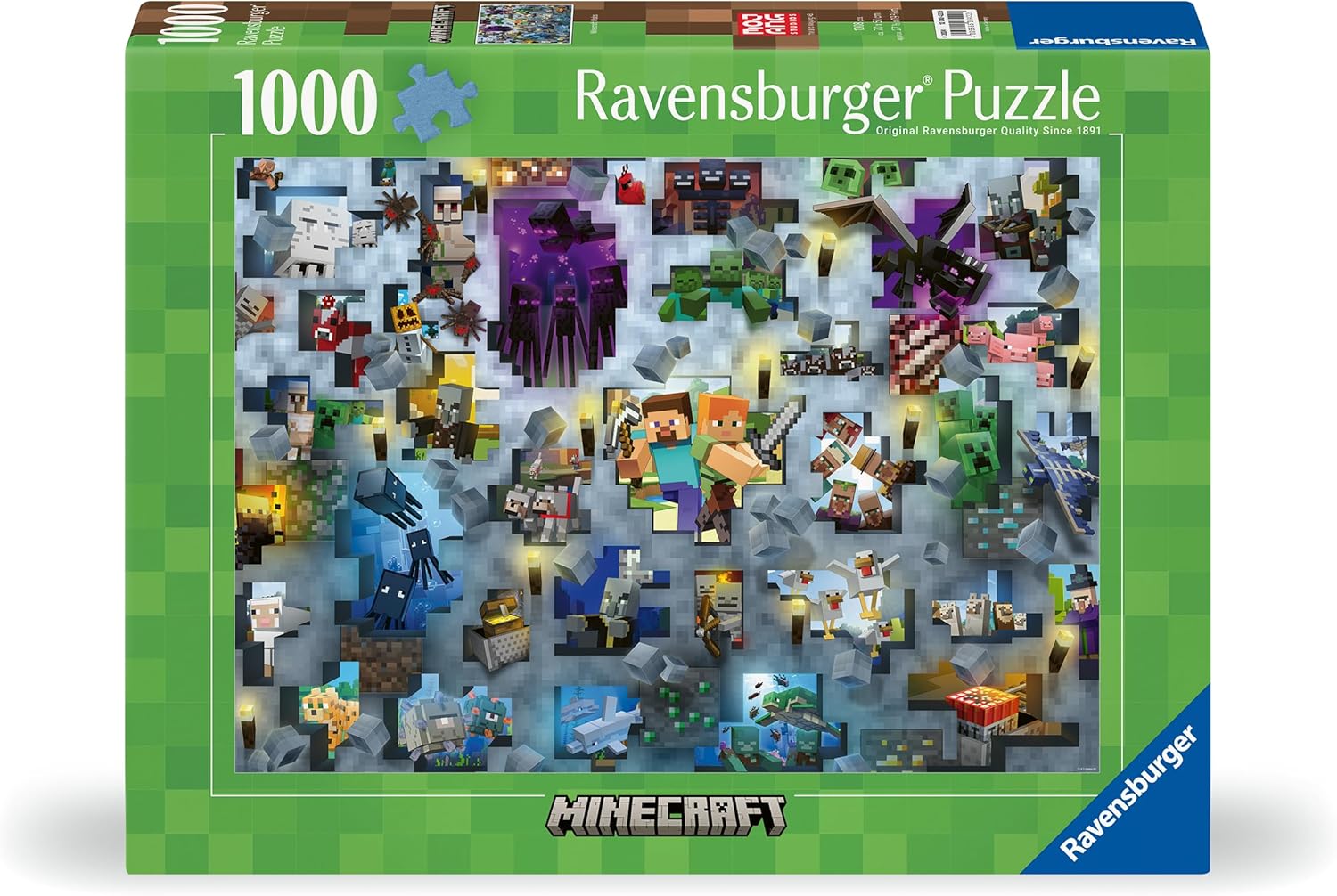 Ravensburger Puzzle 12000422 - Minecraft Mobs - 1000 Teile Puzzle für Erwachsene und Kinder ab 14 Jahren, Minecraft Puzzle, Minecraft Geschenke