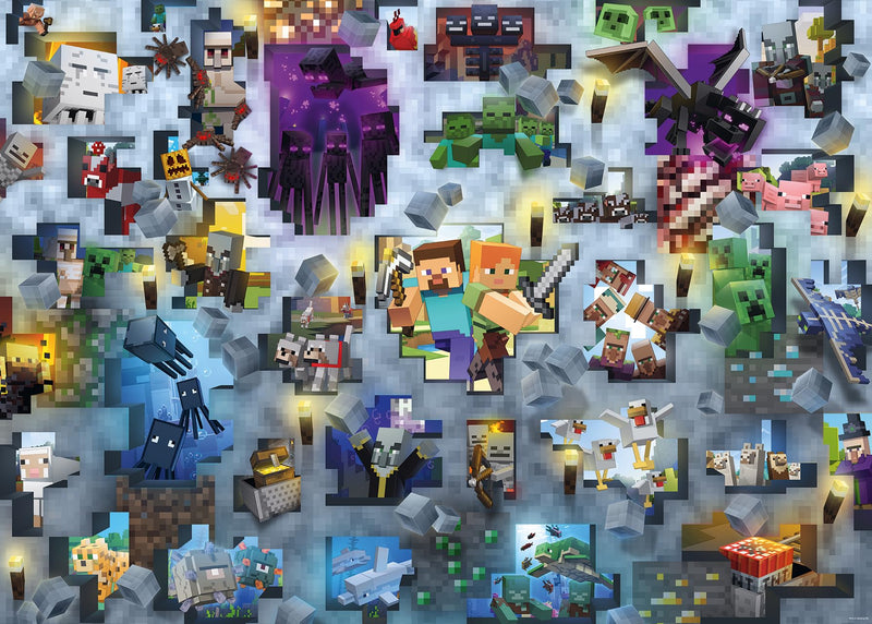 Ravensburger Puzzle 12000422 - Minecraft Mobs - 1000 Teile Puzzle für Erwachsene und Kinder ab 14 Jahren, Minecraft Puzzle, Minecraft Geschenke