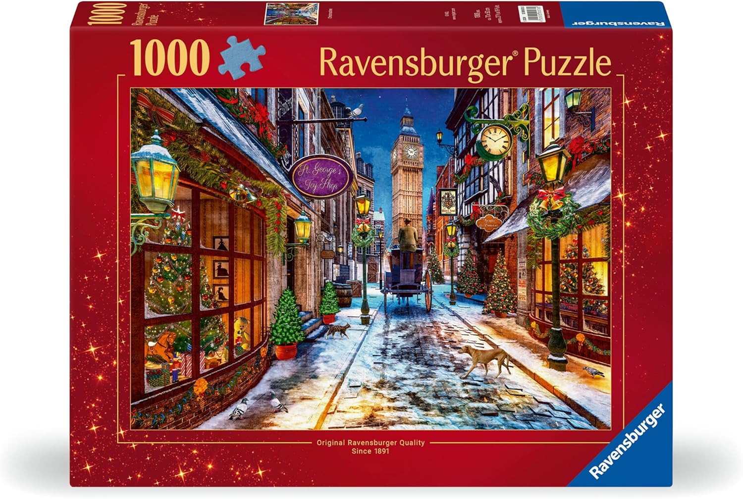 Ravensburger 12000578 - Christmastime - 1000 pieces jigsaw puzzle – Puzzle for adults and kids age 14 years up, Christmas jigsaw