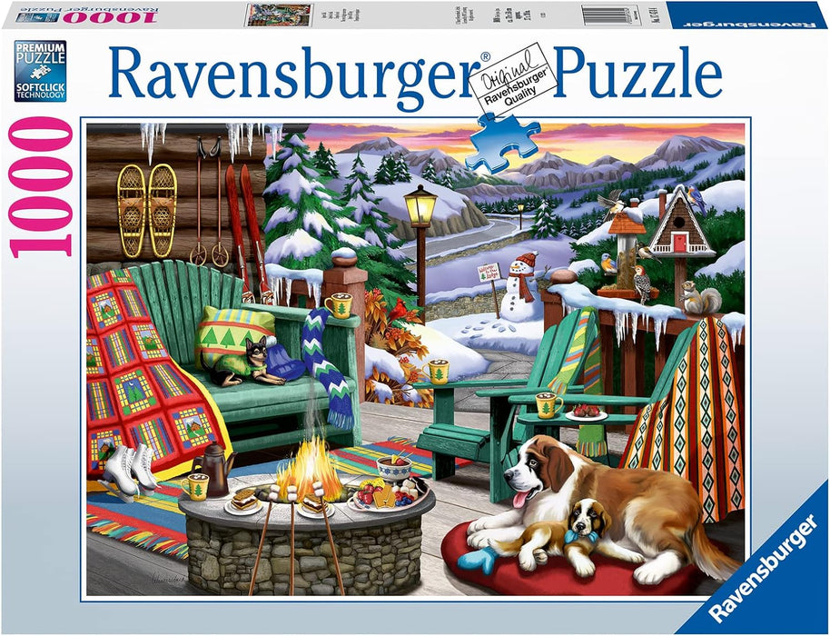 Ravensburger Puzzle 2D 1000 elementów: Zimowy odpoczynek, Nowy Design