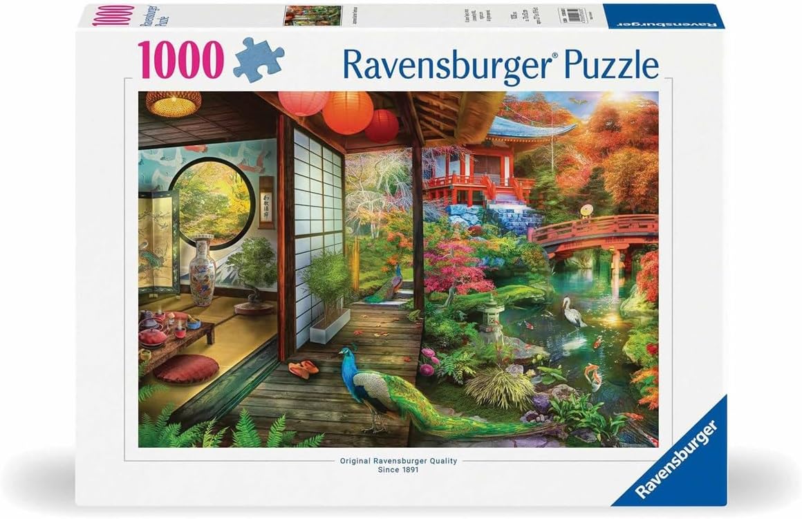 Ravensburger Japanese Garden Teahouse 1000 Piece Jigsaw Puzzles for Adults and Kids Age 12 Years Up