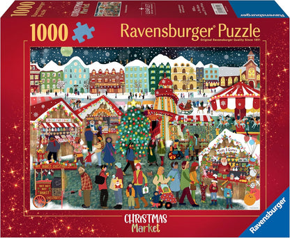 Ravensburger 2024 Christmas Market 1000 Piece Jigsaw Puzzle for Adults and Kids Age 12 Years Up - Special Edition