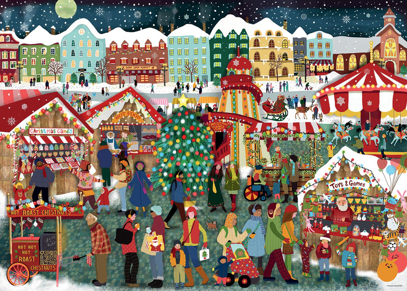 Ravensburger 2024 Christmas Market 1000 Piece Jigsaw Puzzle for Adults and Kids Age 12 Years Up - Special Edition