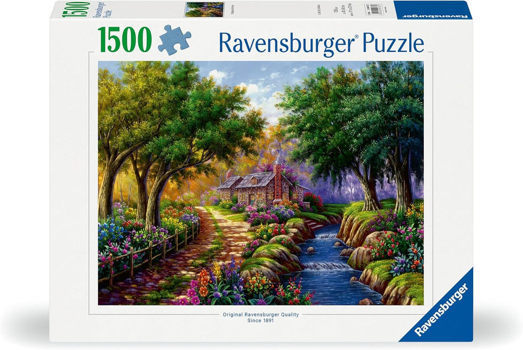 Ravensburger Puzzle 12000735 - Cottage am Fluß - 1500 Teile Puzzle für Erwachsene und Kinder ab 14 Jahren,