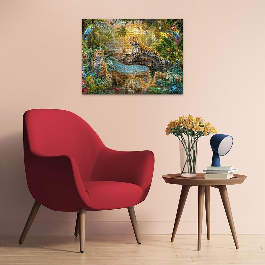 Ravensburger Puzzle 12000738 Leopardenfamilie im Dschungel - 1500 Teile Puzzle für Erwachsene und Kinder ab 14 Jahren