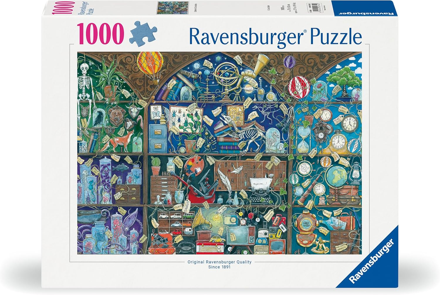 Ravensburger Puzzle 12000785 Das Kuriositätenkabinett - 1000 Teile Puzzle für Erwachsene ab 14 Jahren