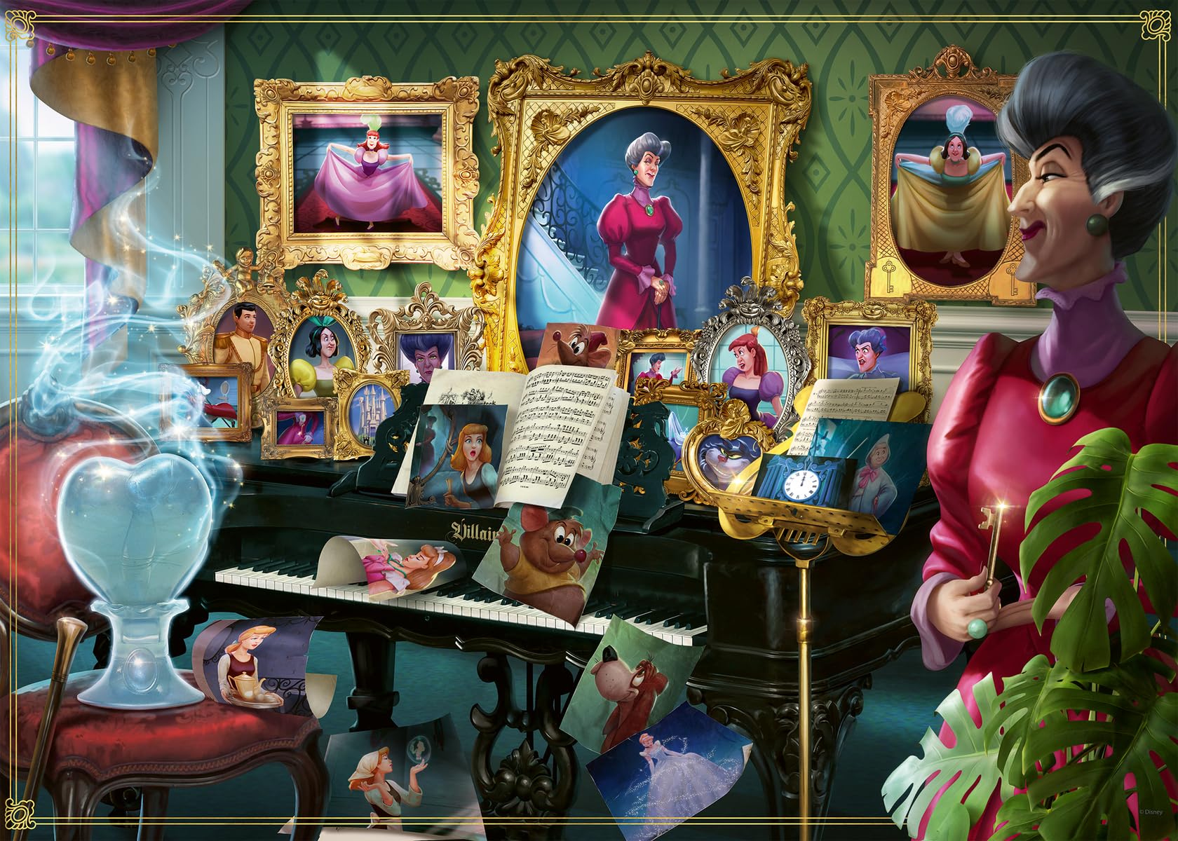 Ravensburger Disney Villainous: LadyTremaine and Figurine 1000 Piece Jigsaw Puzzle for Adults - 12001126 - Handcrafted Tooling, Made in Germany, Every Piece Fits Together Perfectly