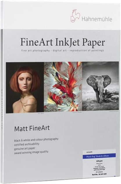 Hahnemühle Digital Fine Art Photo Rag portatil y álbum, 220 g/m², color weiß