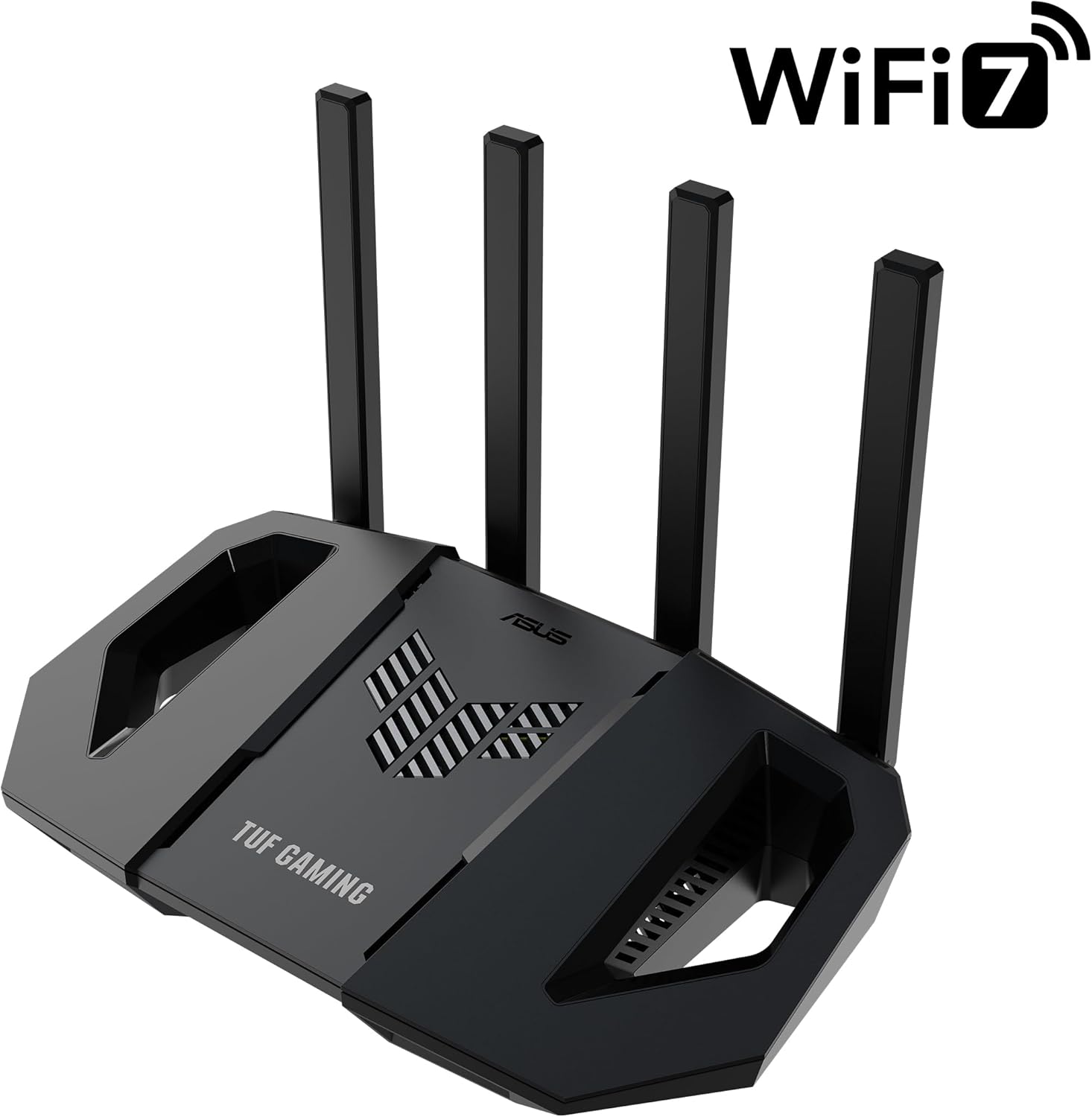 ASUS TUF Gaming BE3600 - Router WiFi 7 de Doble Banda, WiFi 7 802.11be, 2,5 Gbps, Modo de Juego móvil, WiFi en Malla, Gear Accelerator, QoS Adaptable, Redireccionamiento de Puertos, Mobile Tethering