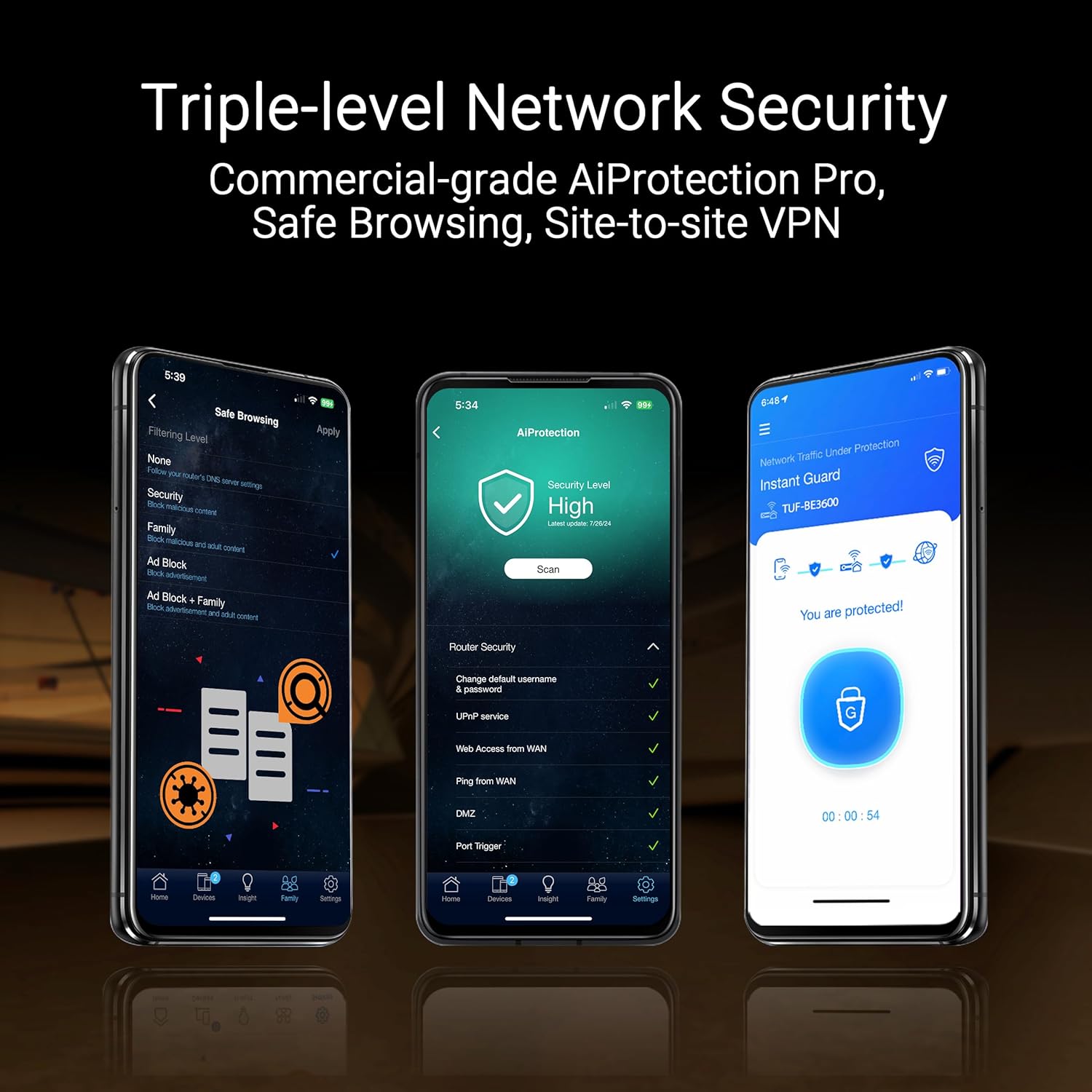 ASUS TUF Gaming BE3600 - Router WiFi 7 de Doble Banda, WiFi 7 802.11be, 2,5 Gbps, Modo de Juego móvil, WiFi en Malla, Gear Accelerator, QoS Adaptable, Redireccionamiento de Puertos, Mobile Tethering