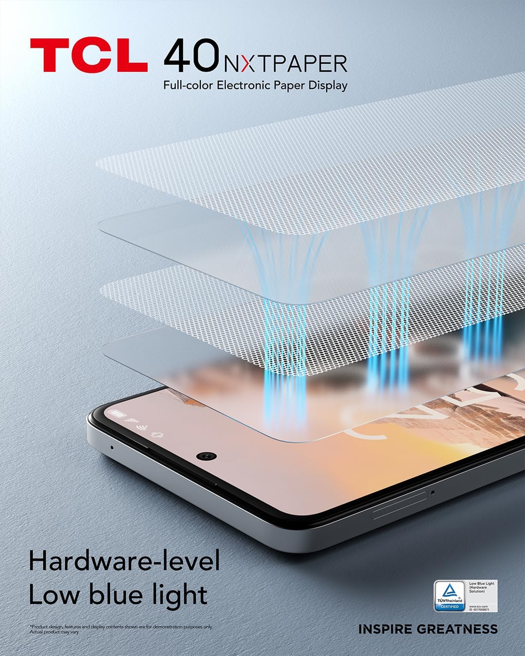 TCL 40 NXTPAPER 4G - Smartphone 6.78" (Pantalla 90Hz, 16GB (8+8) - 256GB, Ampliable MicroSD, Dual SIM, Cámara 50MP, Cámara Selfie 32MP, Batería 5010mAh, Doble Altavoz estéreo, Android 13.) Blue