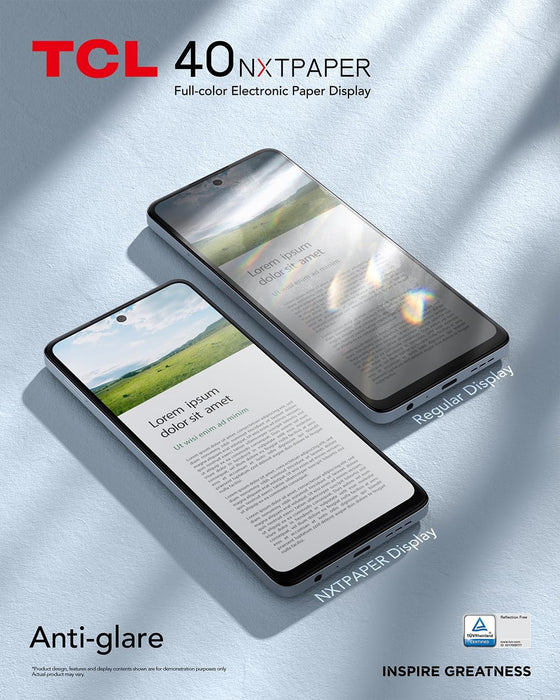 TCL 40 NXTPAPER 4G - Smartphone 6.78" (Pantalla 90Hz, 16GB (8+8) - 256GB, Ampliable MicroSD, Dual SIM, Cámara 50MP, Cámara Selfie 32MP, Batería 5010mAh, Doble Altavoz estéreo, Android 13.) Blue