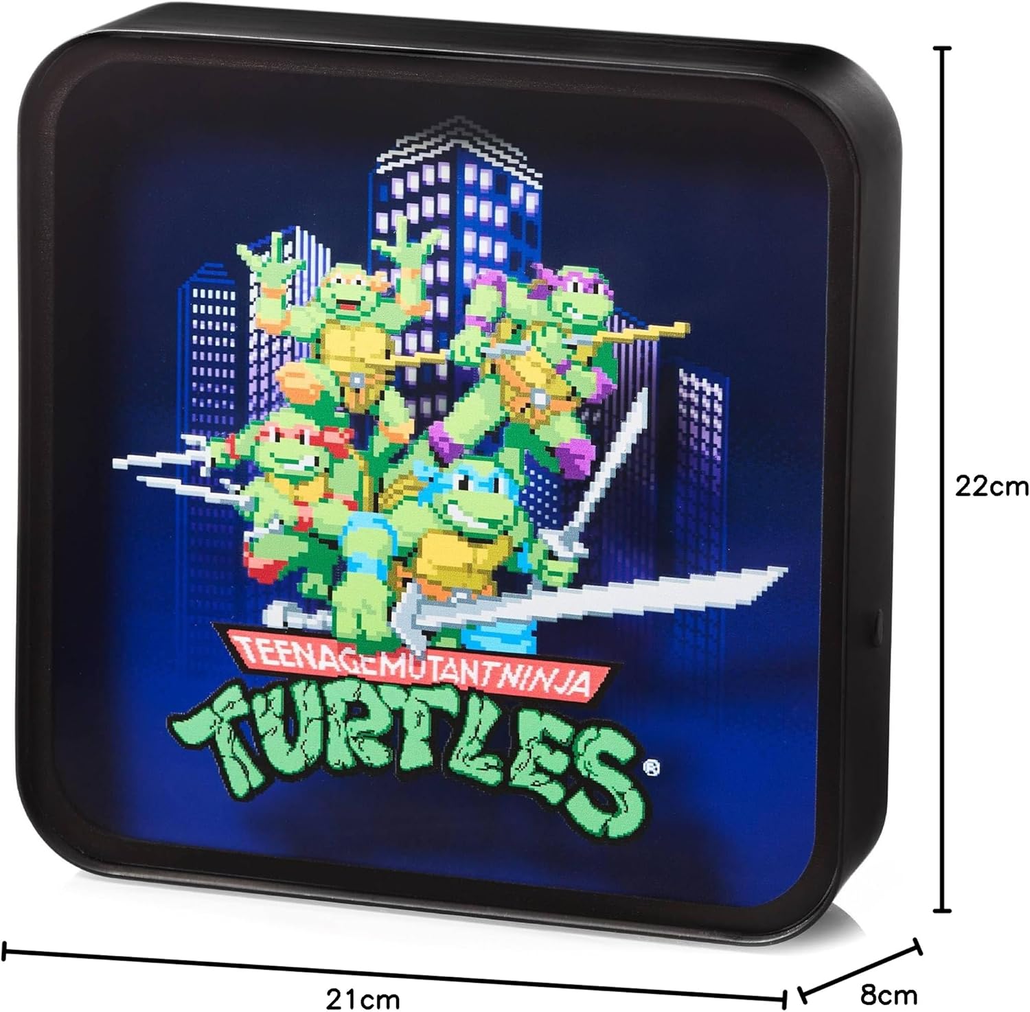 NUMSKULL Official TMNT Acrylic Logo Desk Lamp Wall Light for Bedroom, Office, Home, Study, Work - Official Teenage Mutant Ninja Turtles Merchandise