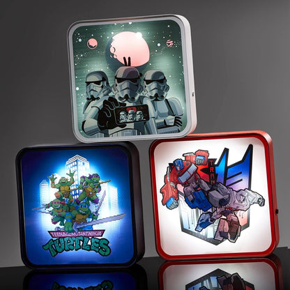 NUMSKULL Official TMNT Acrylic Logo Desk Lamp Wall Light for Bedroom, Office, Home, Study, Work - Official Teenage Mutant Ninja Turtles Merchandise