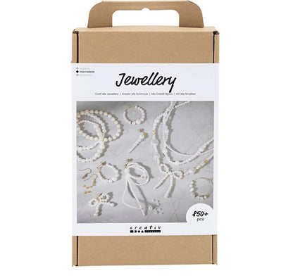 Creative Craft Mix Jewellery, White - Mother-of-Pearl, 1 Pack, Mulricolour