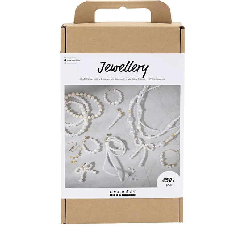 Creative Craft Mix Jewellery, White - Mother-of-Pearl, 1 Pack, Mulricolour