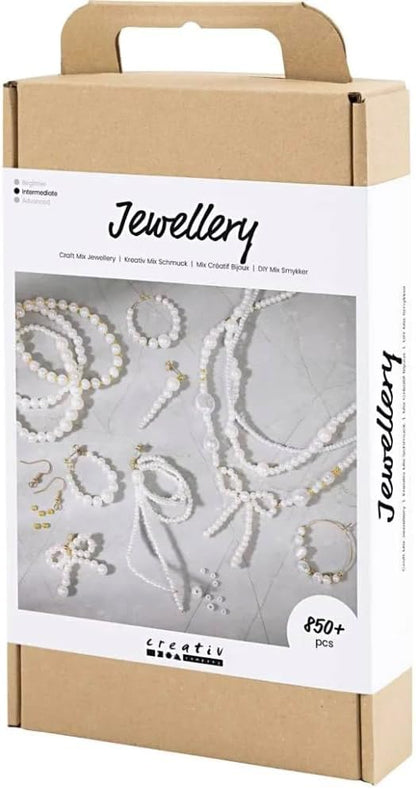 Creative Craft Mix Jewellery, White - Mother-of-Pearl, 1 Pack, Mulricolour