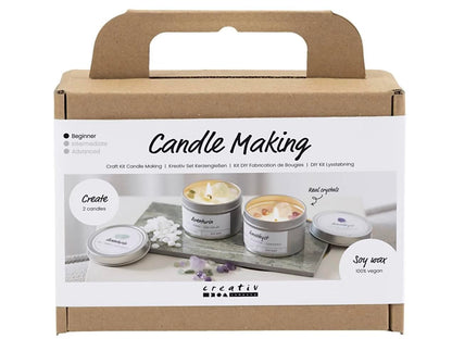 CREATIVE Mini Craft Kit Candle Making, Cream, Off White, Soy Candles, 1 Pack, Mulricolour
