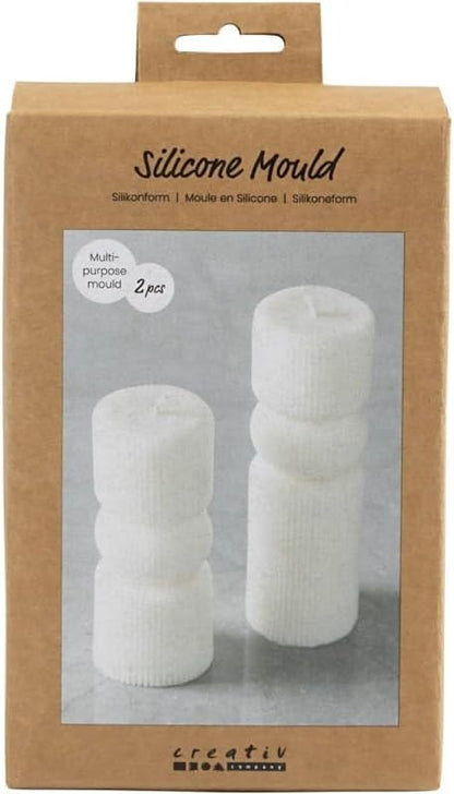 Silicone Mould - Ribbed Cylinder With Arch (371195)