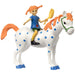 Pippi Langstrumpf Mini Puppenhaus Figuren–Kunststoff Puppenhaus Zubehör–Pippi Figuren für Mädchen und Jungen– Alter 3+,Größe 10 cm