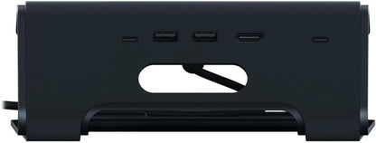 Razer Laptop Stand Chroma V2 - Laptop stand with RGB Chroma lighting (USB-C hub, Dual monitor output, Durable and ergonomic, Charging other devices via USB-C) Black