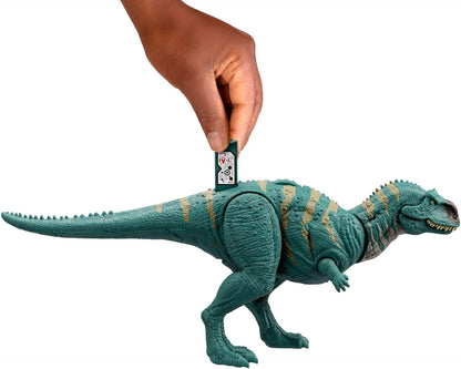Mattel Jurassic World: Chaos Theory Netflix - Wild Roar Majungasaurus Dinosaur Figure with Continuing Massive Chomp Attack & Roar Sound, Posable Toy & Digital Play, HTK76