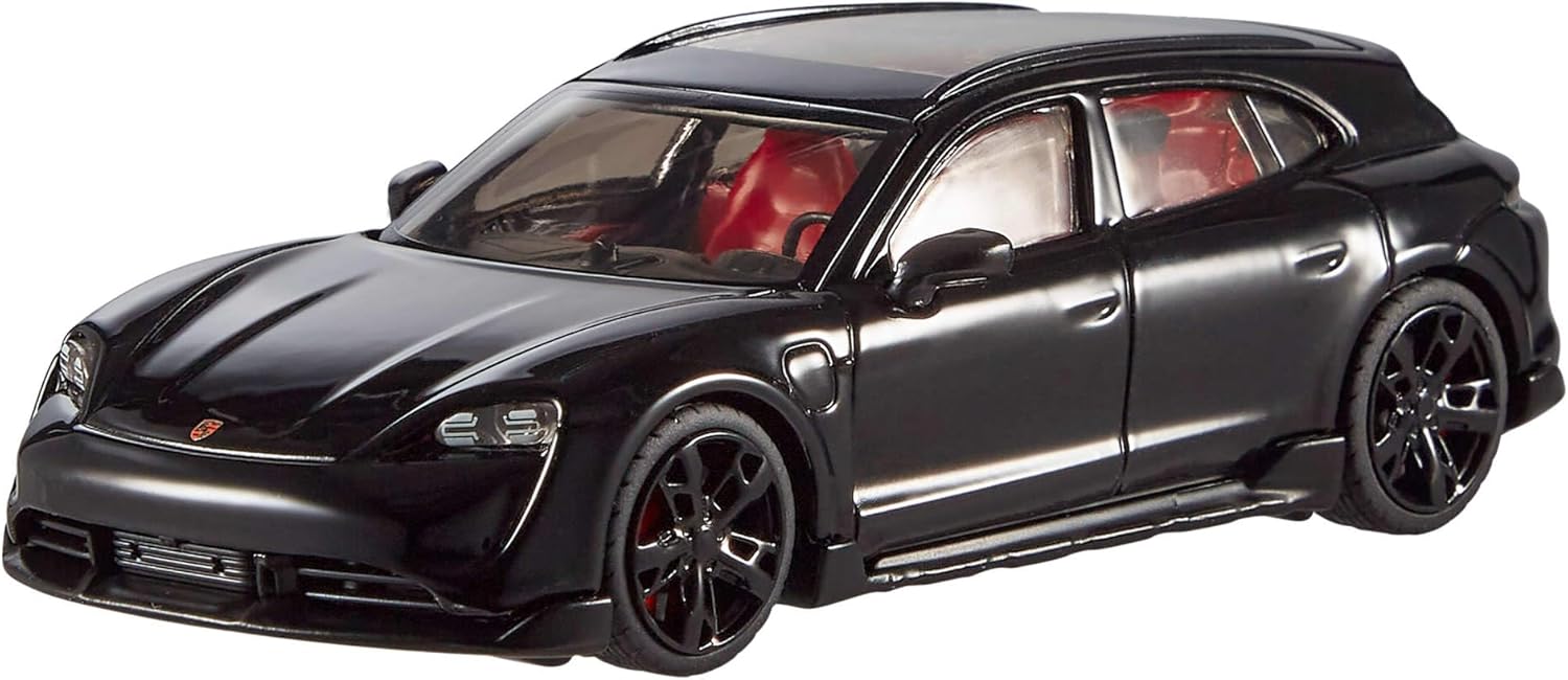 Hot Wheels Premium Porsche Taycan Turbo S Cross Turismo, 1:43rd Scale Vehicle, Officially Licensed Replicas for Adult Collectors, Real Riders Tires, Metal/Metal Body & Chassis, HWT10
