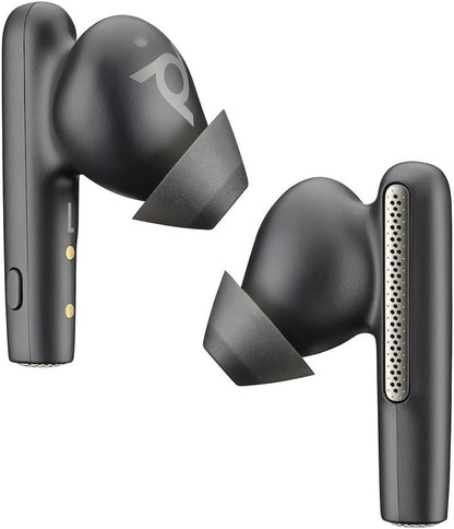 Poly Voyager Free 60 True Wireless Earbuds – Noise-Canceling Mics for Clear Calls – Active Noise Canceling (ANC) – Portable Charge Case–Works w/iPhone, Android, PC/Mac, Microsoft Teams Certified–Black