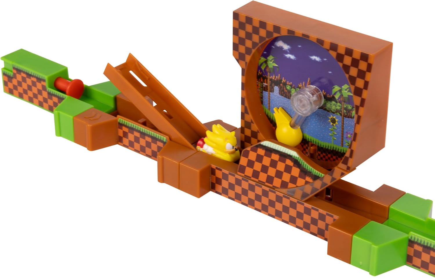 SONIC THE HEDGEHOG Go Go Racers Deluxe Playset with Diecast Super Sonic Figure, Combine with The Sonic Adventure Playset and Knuckles Adventure Playset
