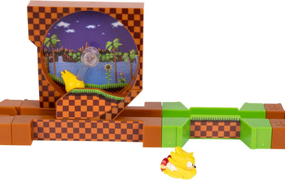 SONIC THE HEDGEHOG Go Go Racers Deluxe Playset with Diecast Super Sonic Figure, Combine with The Sonic Adventure Playset and Knuckles Adventure Playset