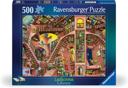 Ravensburger Puzzle 12000681 - Ludicrous Libray - 500 Teile Puzzle für Erwachsene und Kinder ab 12 Jahren,
