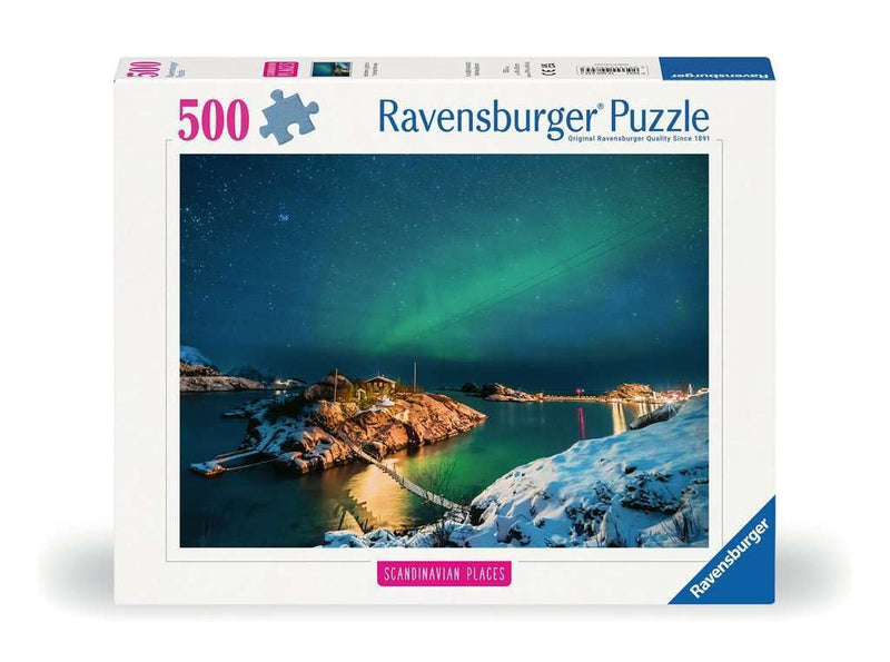 Ravensburger Puzzle 12000845 - Scandinavian Places, Nordlichter in Tromsø, Norwegen - 500 Teile Puzzle für Erwachsene und Kinder ab 12 Jahren, Puzzle mit Norwegen-Motiv