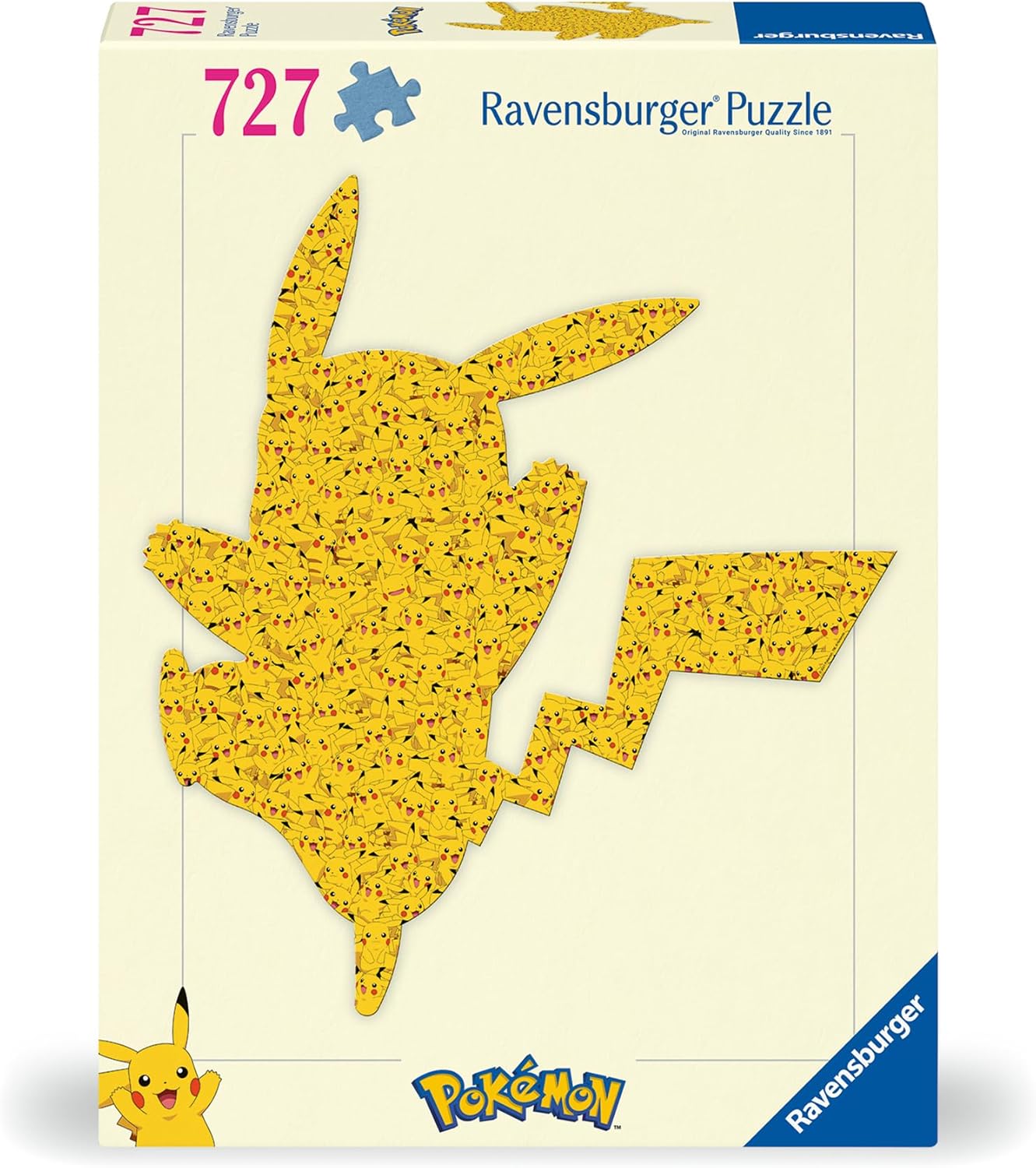 Ravensburger 12001212 - Pikachu - 727 pieces jigsaw puzzle – Puzzle for adults and kids age 14 years up, Pokémon Puzzle, gifts for Pokémon fans