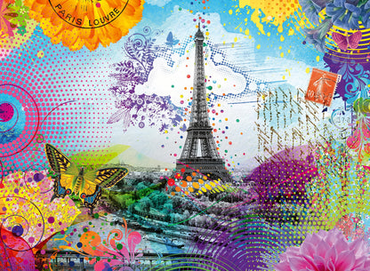 Ravensburger 12000772 - Postcard from Paris - 500 pieces jigsaw puzzle – Puzzle for adults and kids age 12 years up, Paris jigsaw