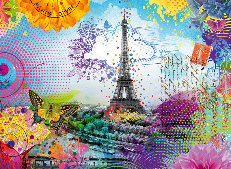 Ravensburger 12000772 - Postcard from Paris - 500 pieces jigsaw puzzle – Puzzle for adults and kids age 12 years up, Paris jigsaw