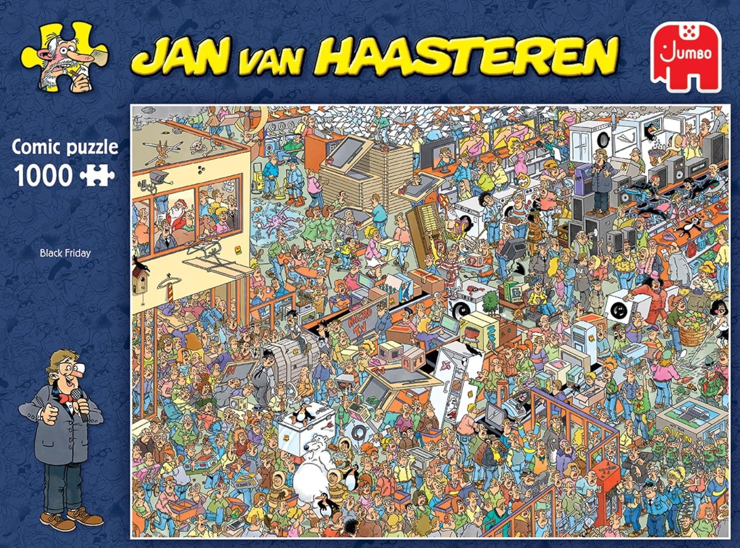 Jumbo Jan Van Haasteren 1119801829 - Puzzle (1000 piezas), color negro