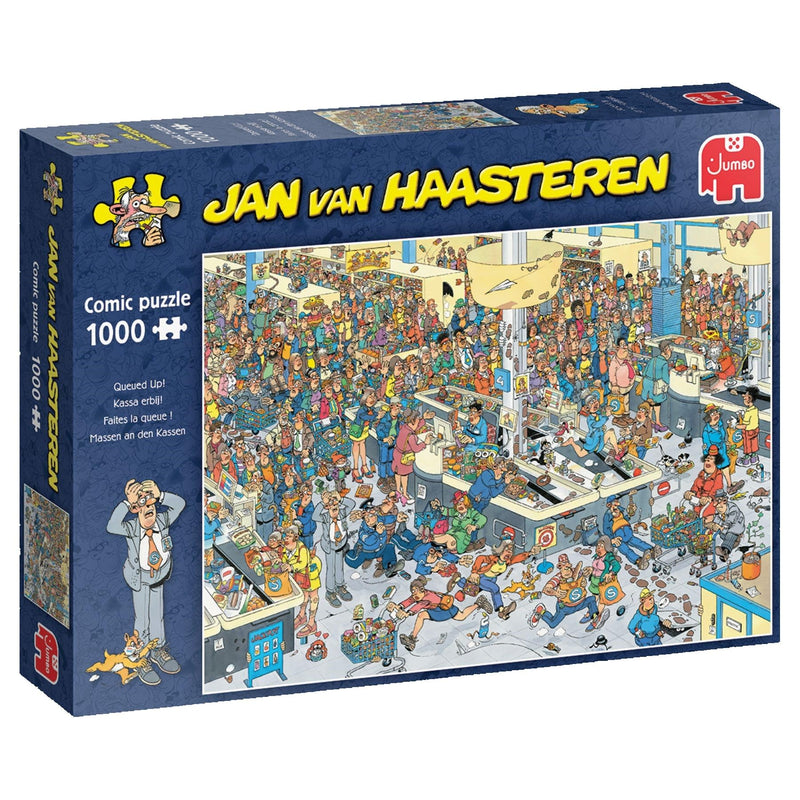 Jumbo Spiele 1119801833 Jan Van Haasteren Massen an den Kassen 1000 Teile Puzzle