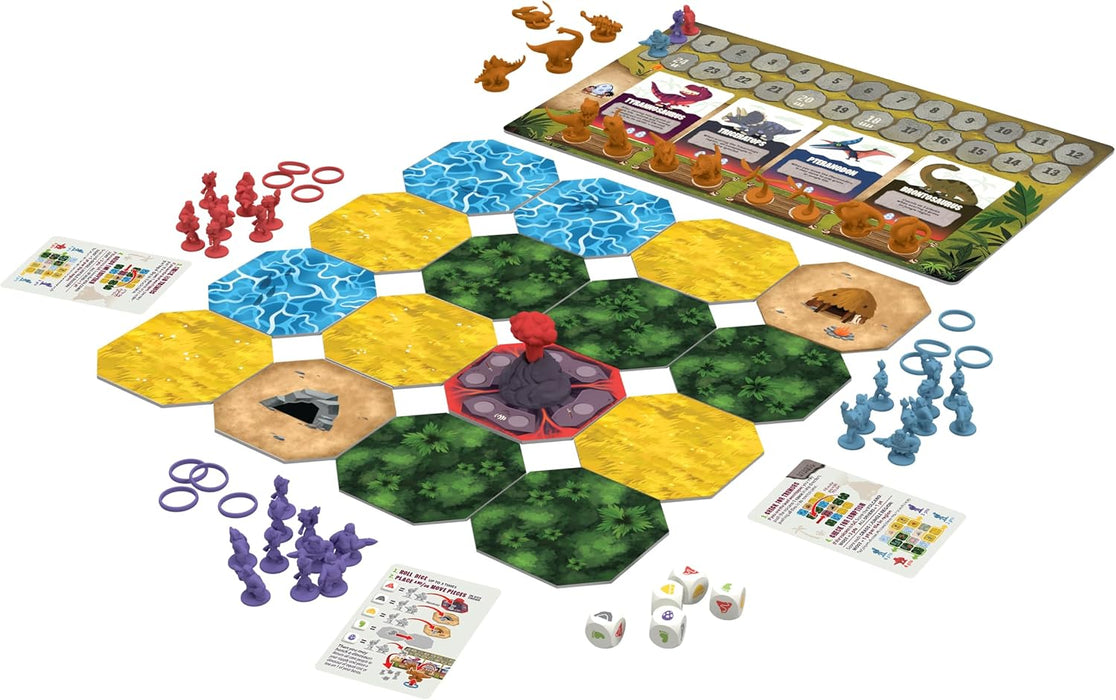 Gamewright - Wrath of Fire Mountain - Board Game - Will You Dominate The Land, Before The Mountain Destroys Your Plans? Age 10+, 2-4 Players