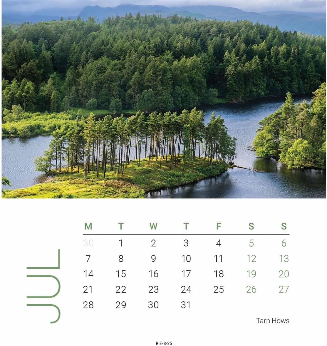 Lake District Mini Easel Calendar 2025