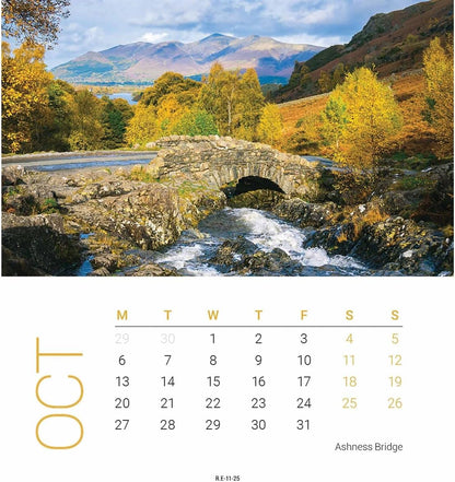 Lake District Mini Easel Calendar 2025