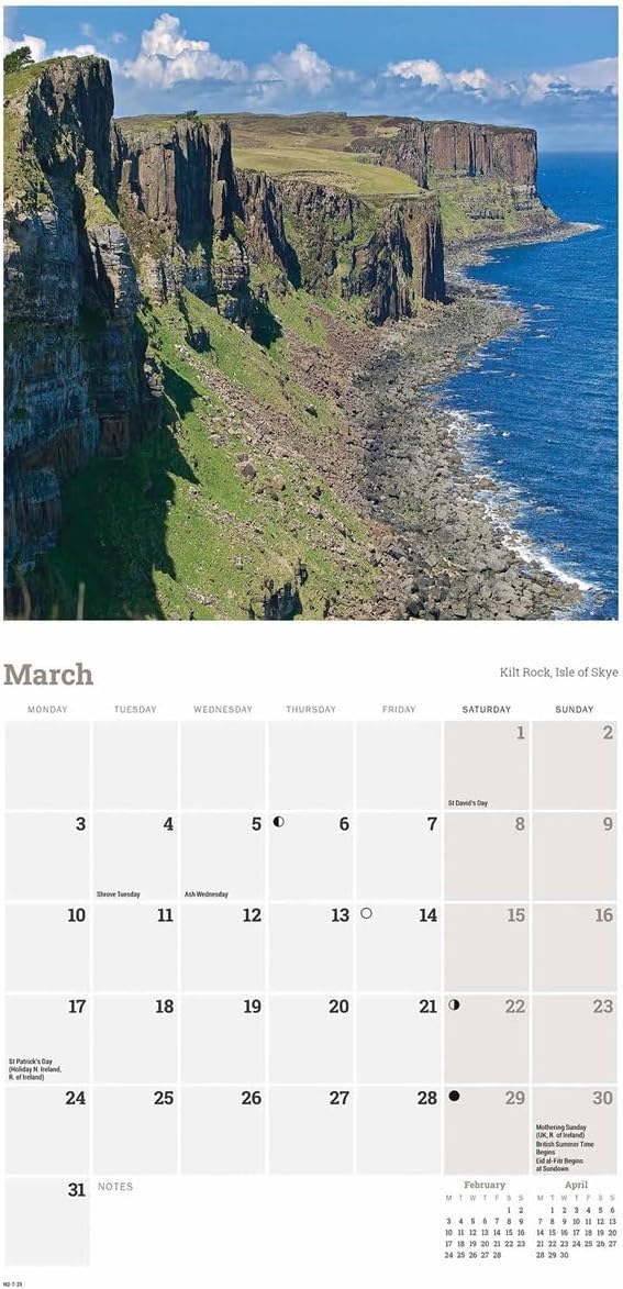 Scotland Mini Wall Calendar 2025 (PFP)