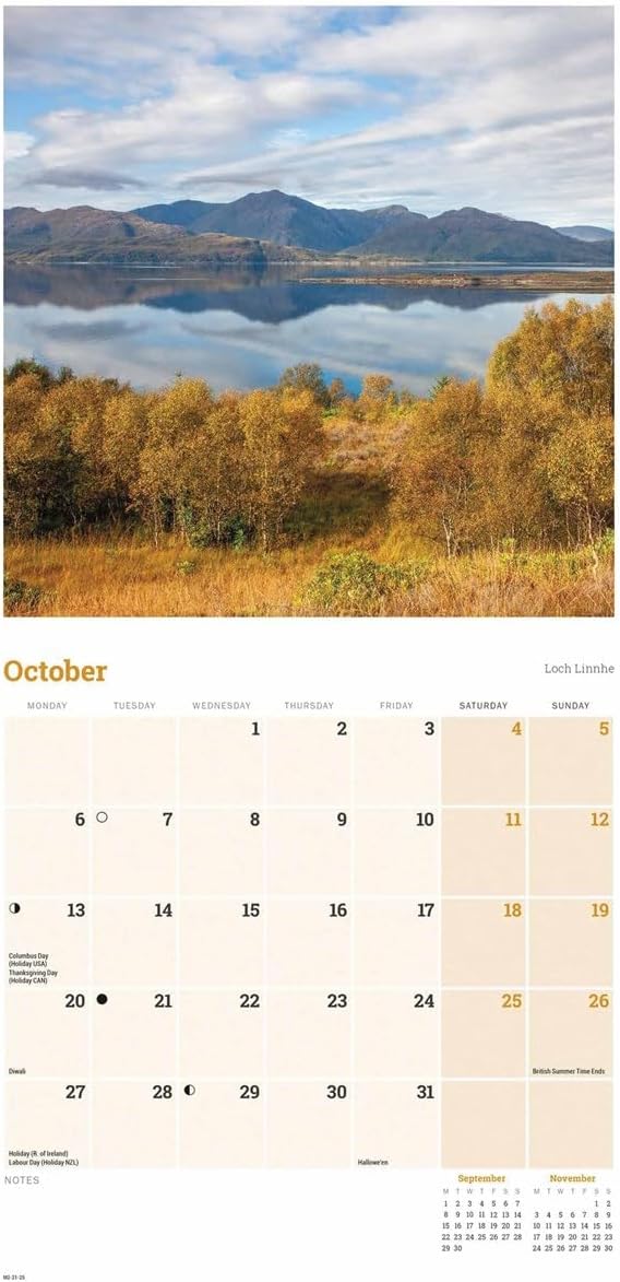 Scotland Mini Wall Calendar 2025 (PFP)