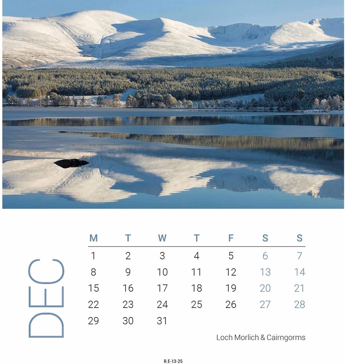Scottish Lochs & Mountains Mini Easel Calendar 2025