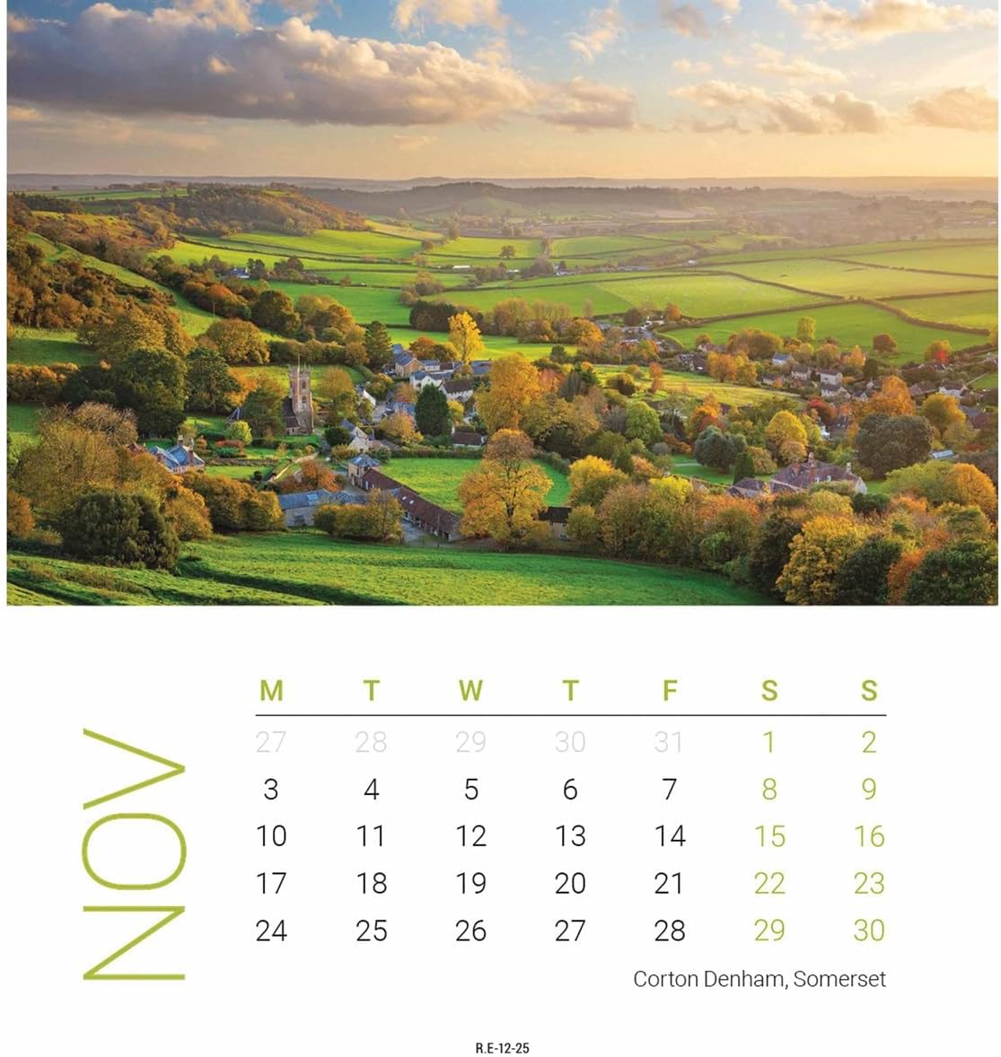West Country Mini Easel Calendar 2025