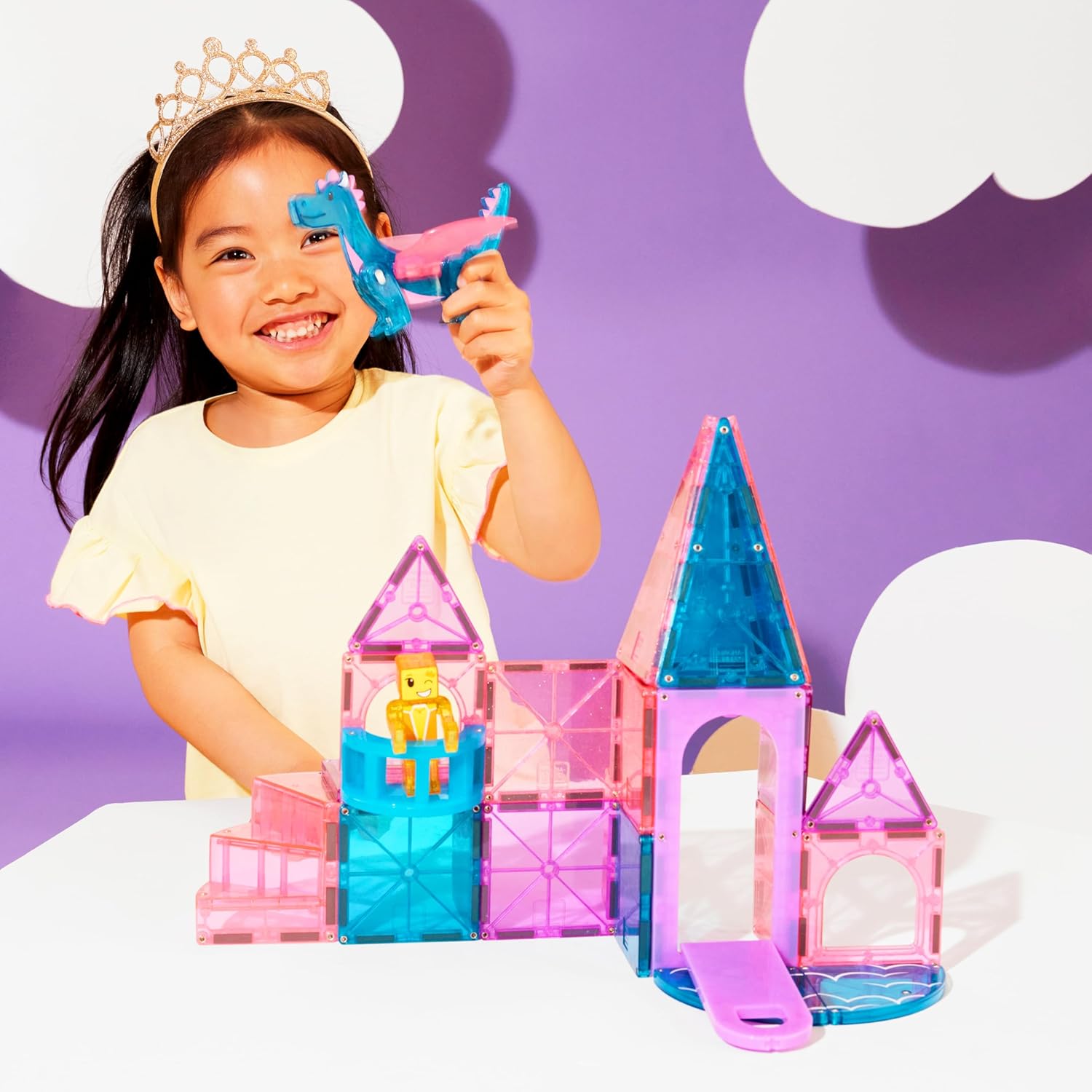 Magna-Tiles Castle 25-Piece Magnetic Construction Set, The Original Magnetic Building Brand