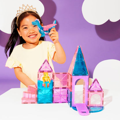 Magna-Tiles Castle 25-Piece Magnetic Construction Set, The Original Magnetic Building Brand