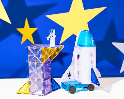 MAGNA-TILES Space 32-teiliges Magnetbauset - Die Originale Magnetbaumarke