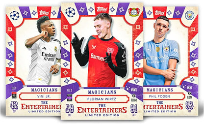 Topps Match Attax 24/25 - Booster Tin - Magicians - contains 28 Match Attax cards plus 3 exclusive 'Magician' LE's - Phil Foden, Florian Wirtz and Vini Jr!